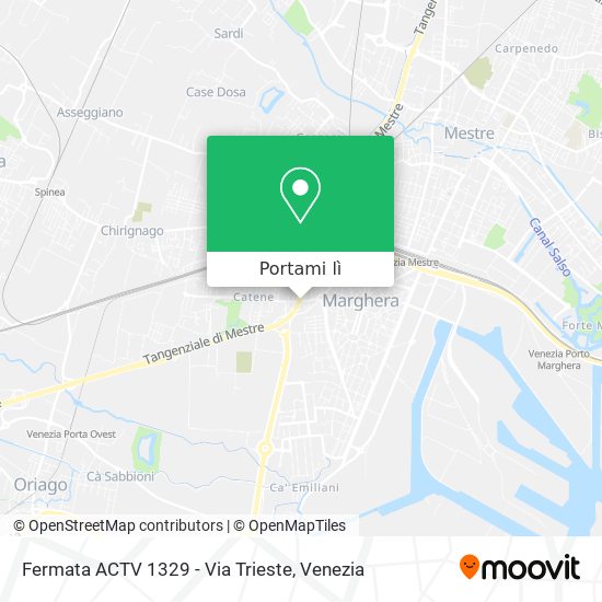 Mappa Fermata ACTV 1329 - Via Trieste