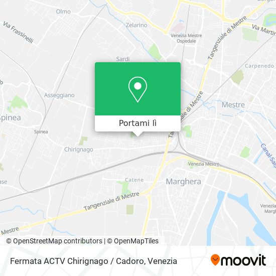 Mappa Fermata ACTV Chirignago / Cadoro