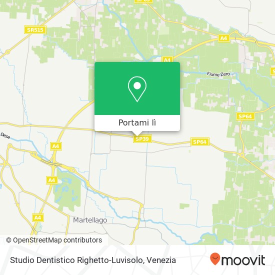 Mappa Studio Dentistico Righetto-Luvisolo