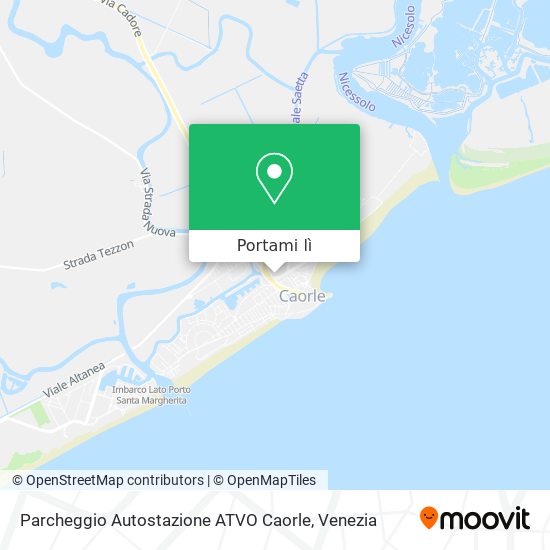 Mappa Parcheggio Autostazione ATVO Caorle