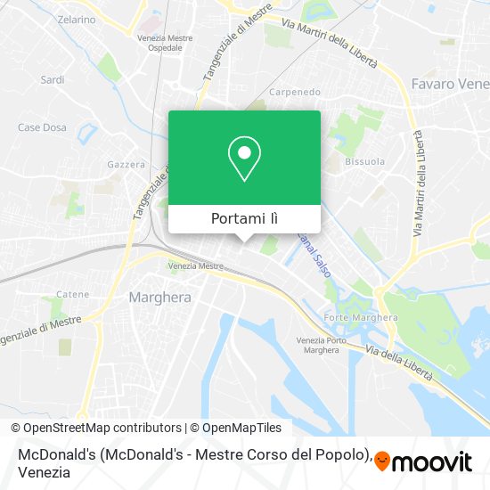 Mappa McDonald's (McDonald's - Mestre Corso del Popolo)