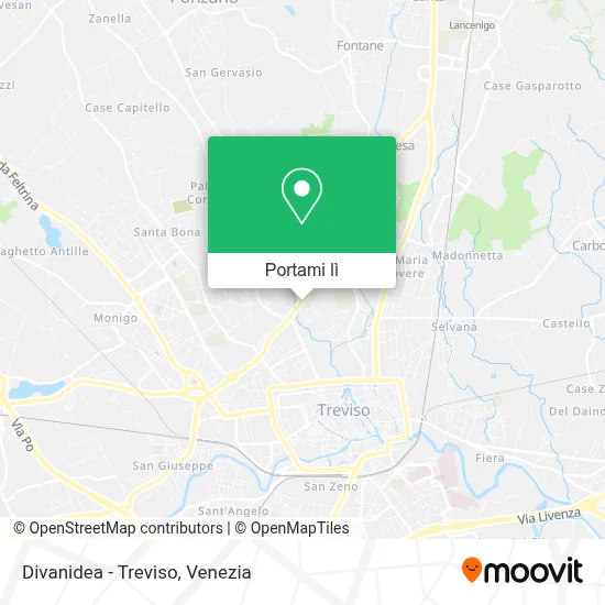 Mappa Divanidea - Treviso