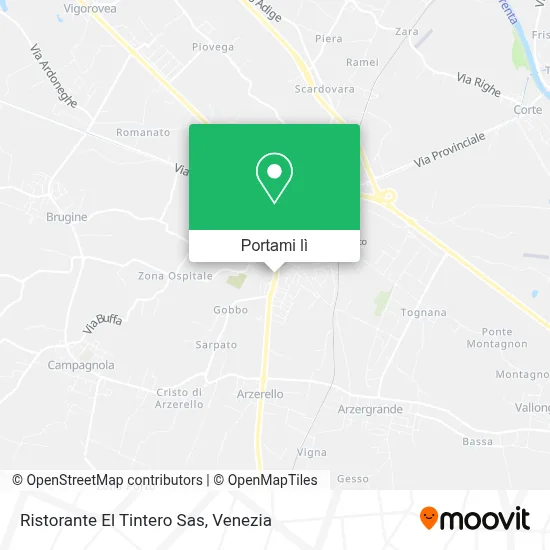 Mappa Ristorante El Tintero Sas