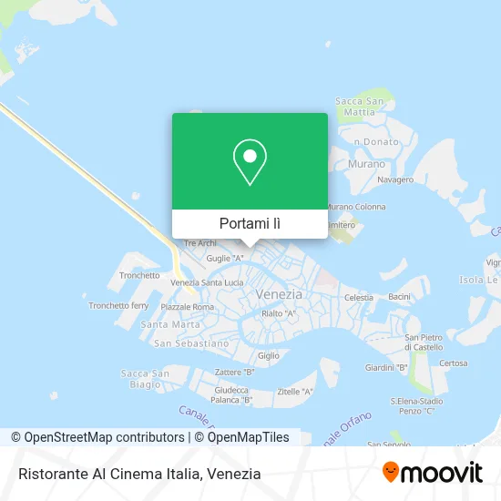 Mappa Ristorante Al Cinema Italia