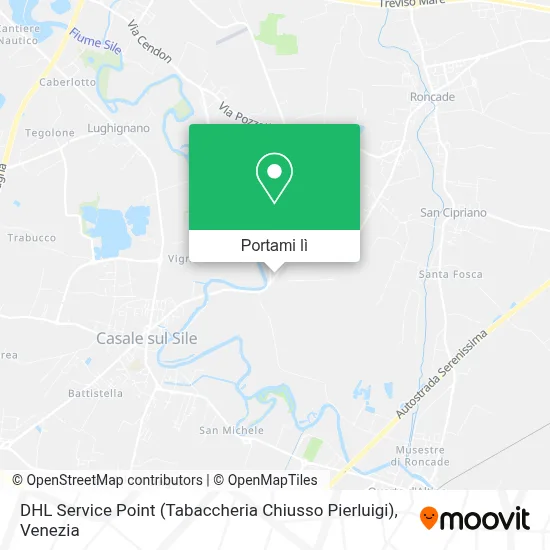 Mappa DHL Service Point (Tabaccheria Chiusso Pierluigi)