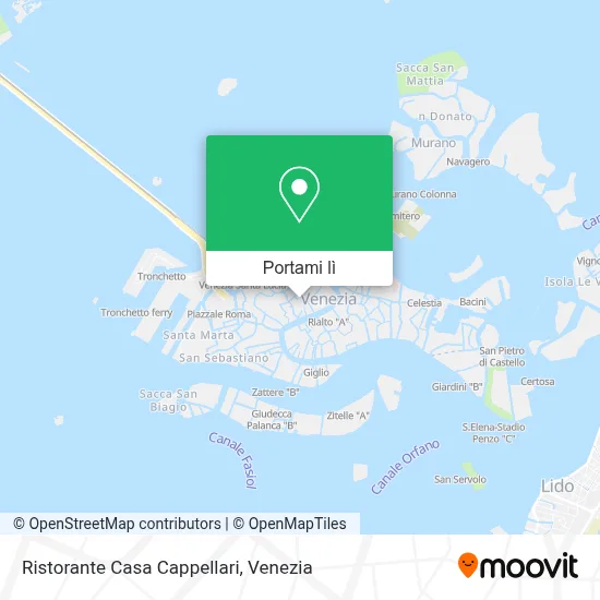 Mappa Ristorante Casa Cappellari