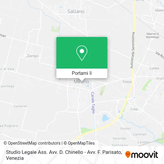 Mappa Studio Legale Ass. Avv. D. Chinello - Avv. F. Parisato