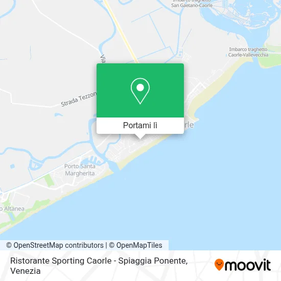 Mappa Ristorante Sporting Caorle - Spiaggia Ponente