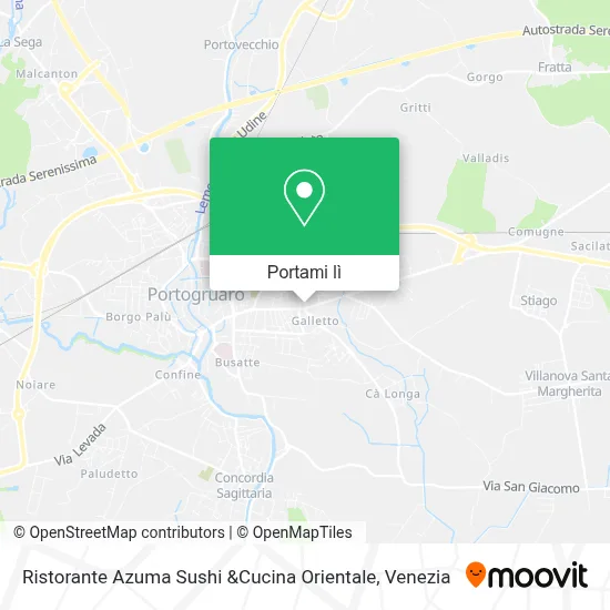 Mappa Ristorante Azuma Sushi &Cucina Orientale