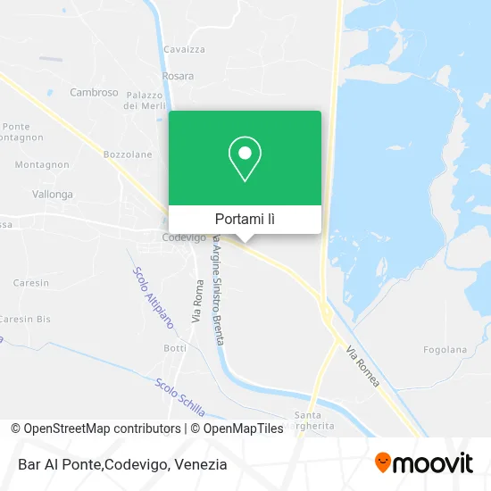 Mappa Bar Al Ponte,Codevigo