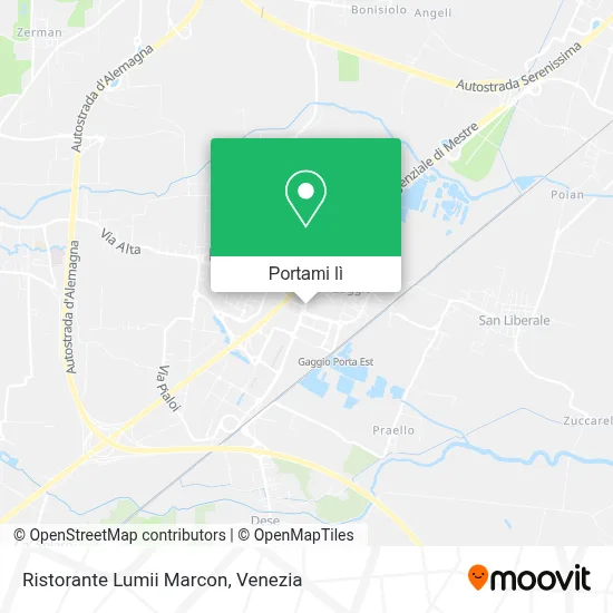 Mappa Ristorante Lumii Marcon
