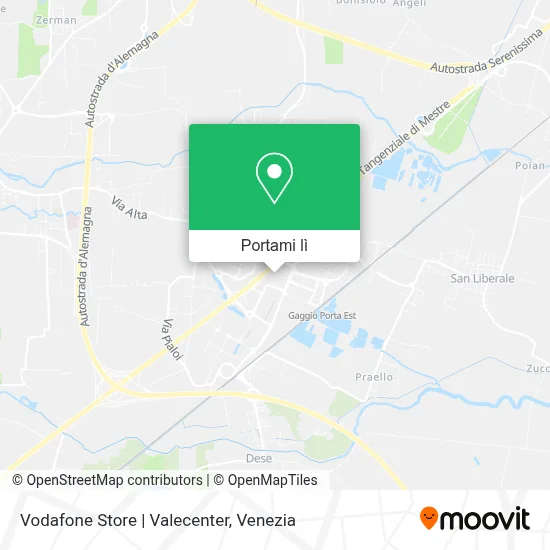Mappa Vodafone Store | Valecenter