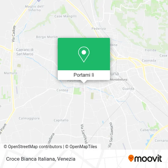 Mappa Croce Bianca Italiana