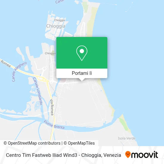 Mappa Centro Tim Fastweb Iliad Wind3 - Chioggia