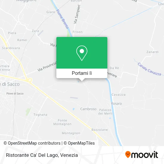 Mappa Ristorante Ca' Del Lago