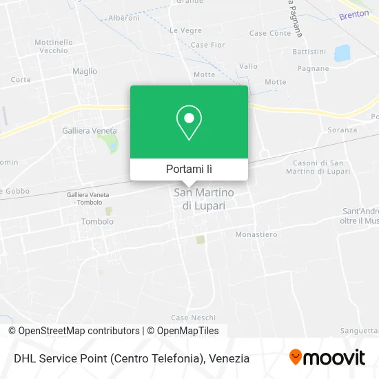 Mappa DHL Service Point (Centro Telefonia)