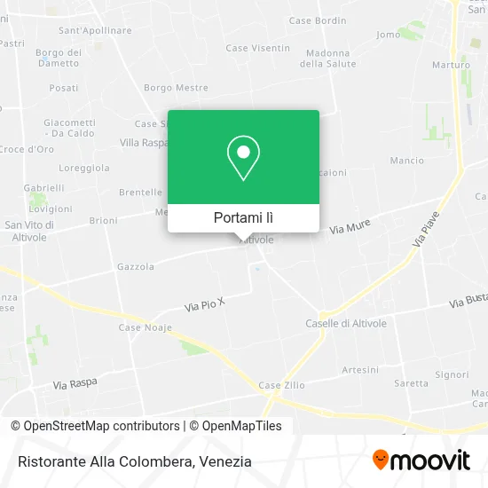 Mappa Ristorante Alla Colombera