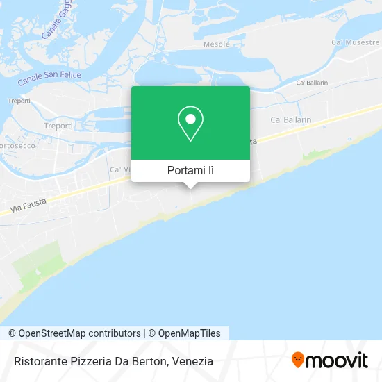 Mappa Ristorante Pizzeria Da Berton