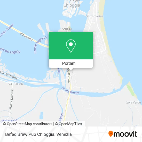 Mappa Befed Brew Pub Chioggia