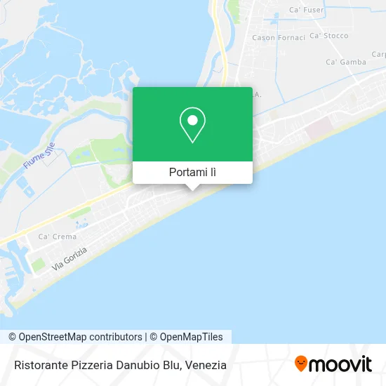 Mappa Ristorante Pizzeria Danubio Blu