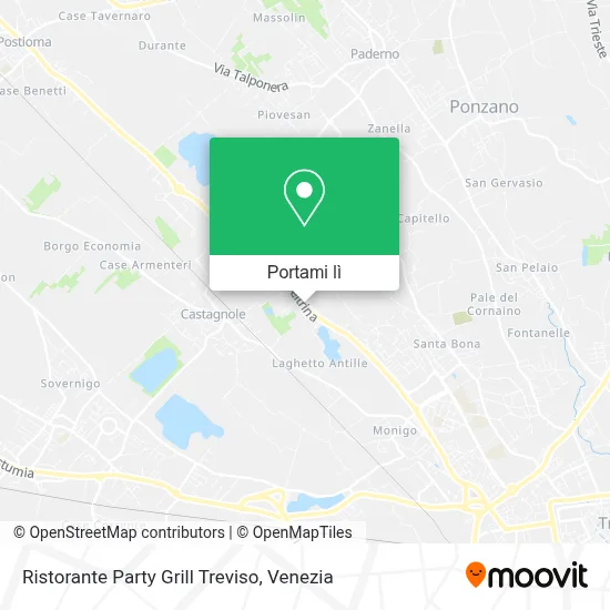 Mappa Ristorante Party Grill Treviso
