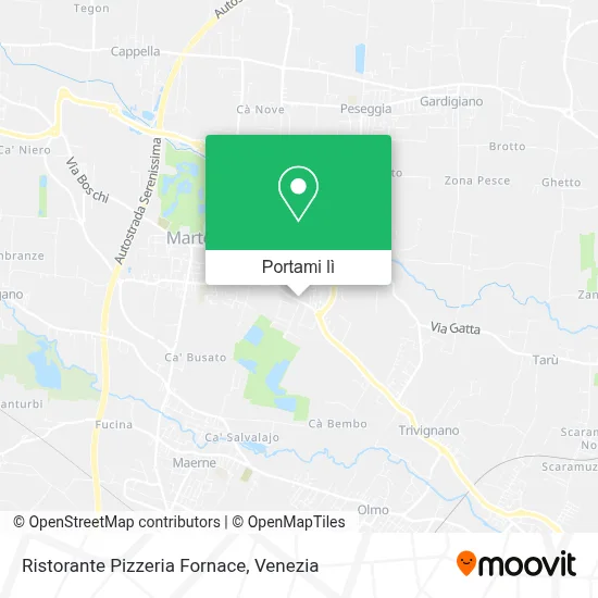 Mappa Ristorante Pizzeria Fornace