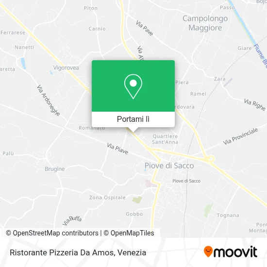Mappa Ristorante Pizzeria Da Amos