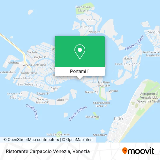 Mappa Ristorante Carpaccio Venezia