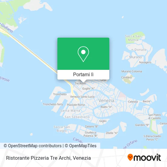 Mappa Ristorante Pizzeria Tre Archi
