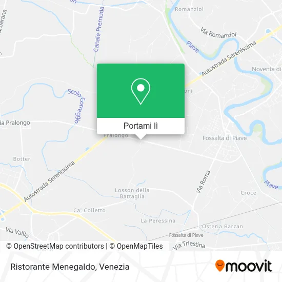 Mappa Ristorante Menegaldo