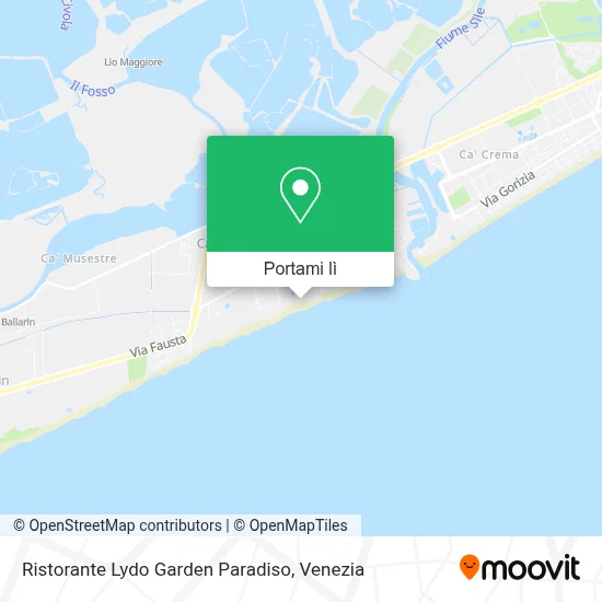 Mappa Ristorante Lydo Garden Paradiso