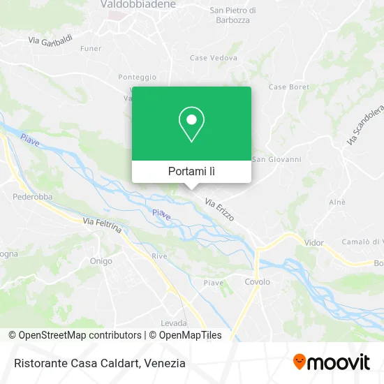 Mappa Ristorante Casa Caldart