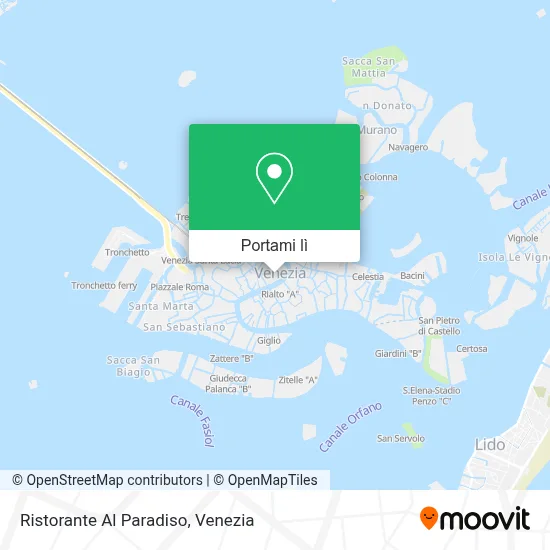 Mappa Ristorante Al Paradiso