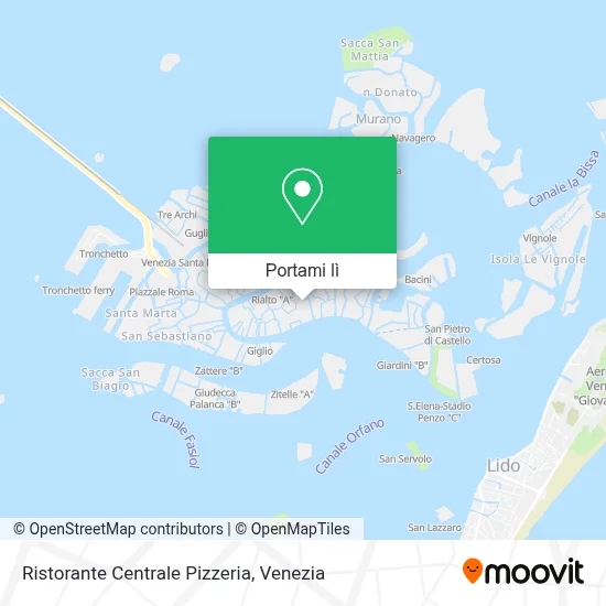 Mappa Ristorante Centrale Pizzeria