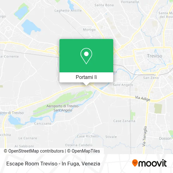 Mappa Escape Room Treviso - In Fuga
