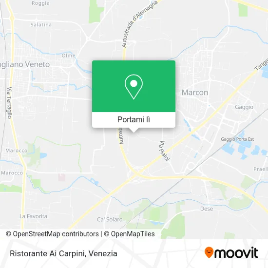 Mappa Ristorante Ai Carpini