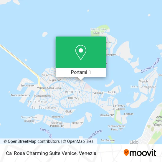 Mappa Ca' Rosa Charming Suite Venice