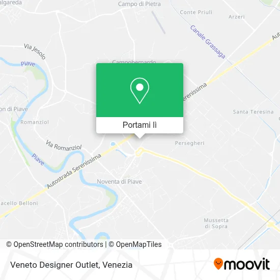 Mappa Veneto Designer Outlet