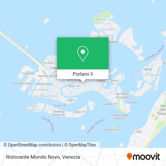 Mappa Ristorante Mondo Novo