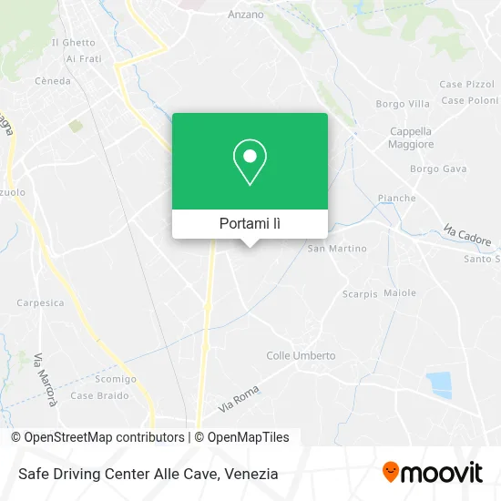 Mappa Safe Driving Center Alle Cave