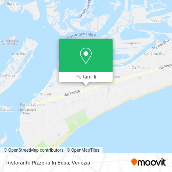 Mappa Ristorante Pizzeria In Busa