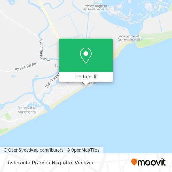 Mappa Ristorante Pizzeria Negretto