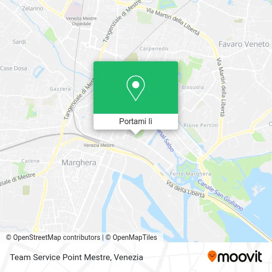 Mappa Team Service Point Mestre