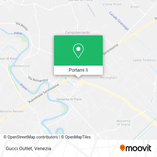 Mappa Gucci Outlet