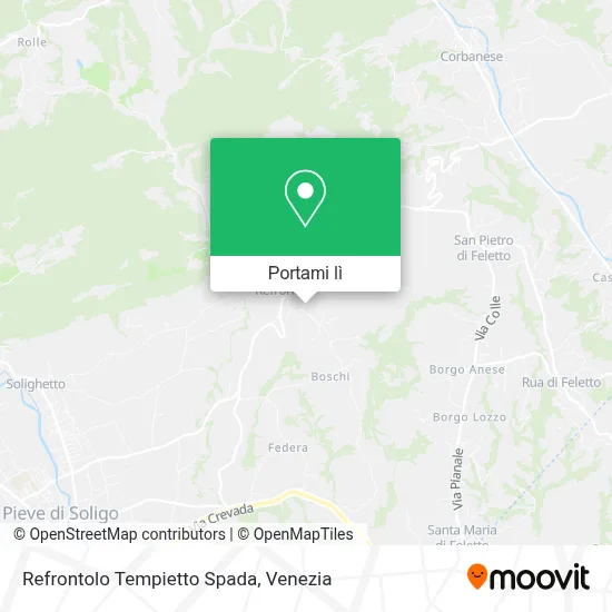 Mappa Refrontolo Tempietto Spada