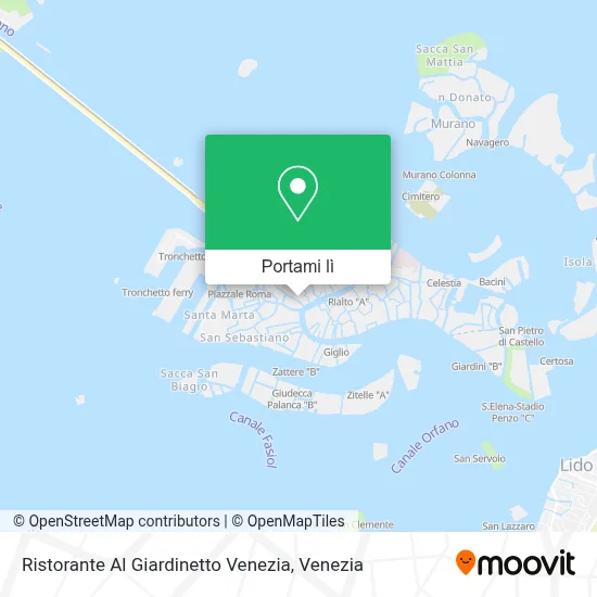Mappa Ristorante Al Giardinetto Venezia