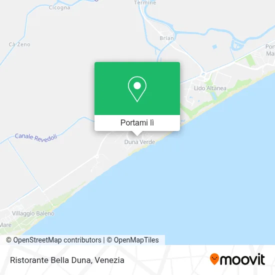 Mappa Ristorante Bella Duna