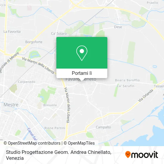 Mappa Studio Progettazione Geom. Andrea Chinellato