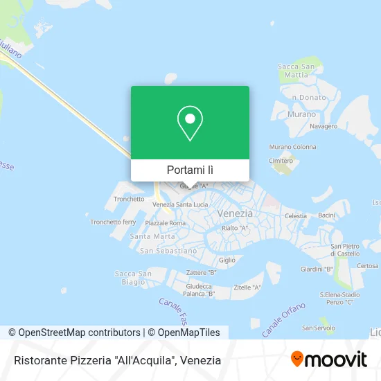 Mappa Ristorante Pizzeria "All'Acquila"