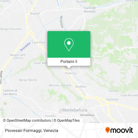 Mappa Piovesan Formaggi